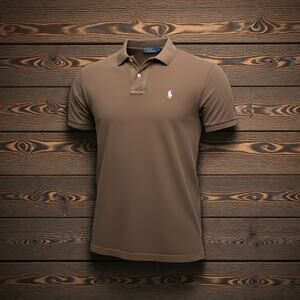 Polo Ralph Lauren Men’s Brown Polo Shirt Classic Fit XL White Pony